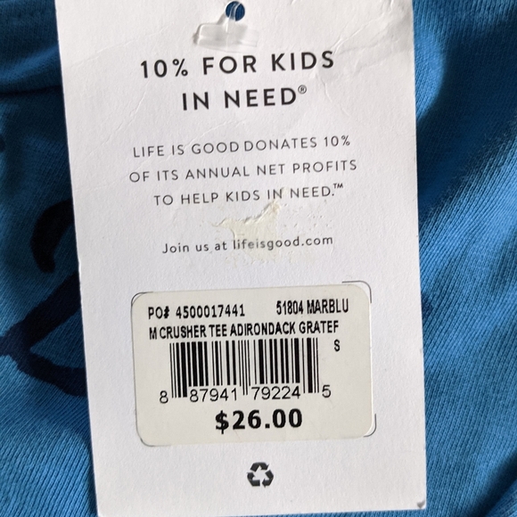 New! Life Is Good "Grateful Dad" Father's Day Blue Tshirt Men's Small - Picture 7 of 8